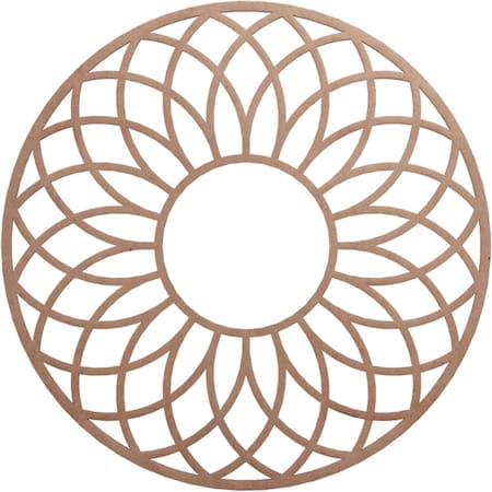 Ekena Millwork Cannes Wood Fretwork Pierced Ceiling Medallion, Wood (Paint Grade), 30"OD x 10 1/4"ID x 3/8"T CMWP30X30X0375CNMF